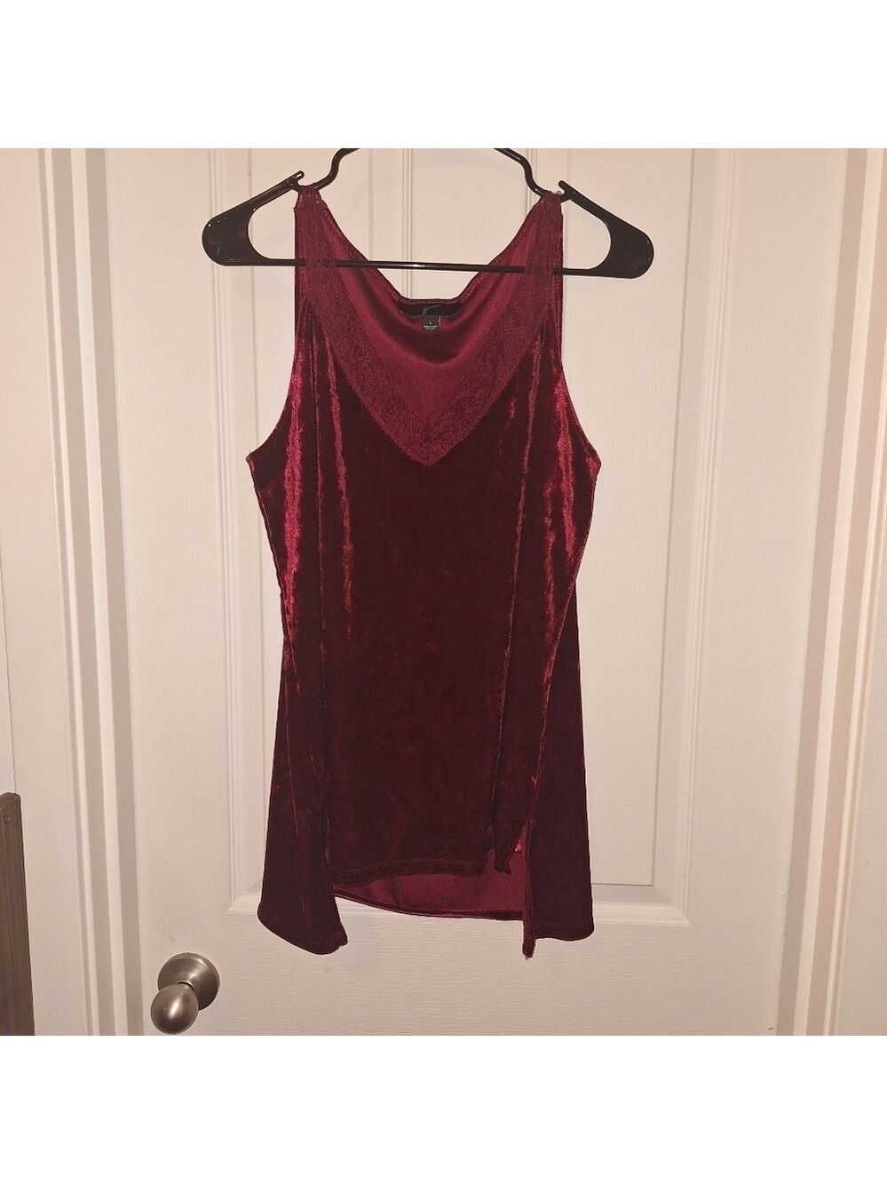 GNW Red Velour Tank Top Large